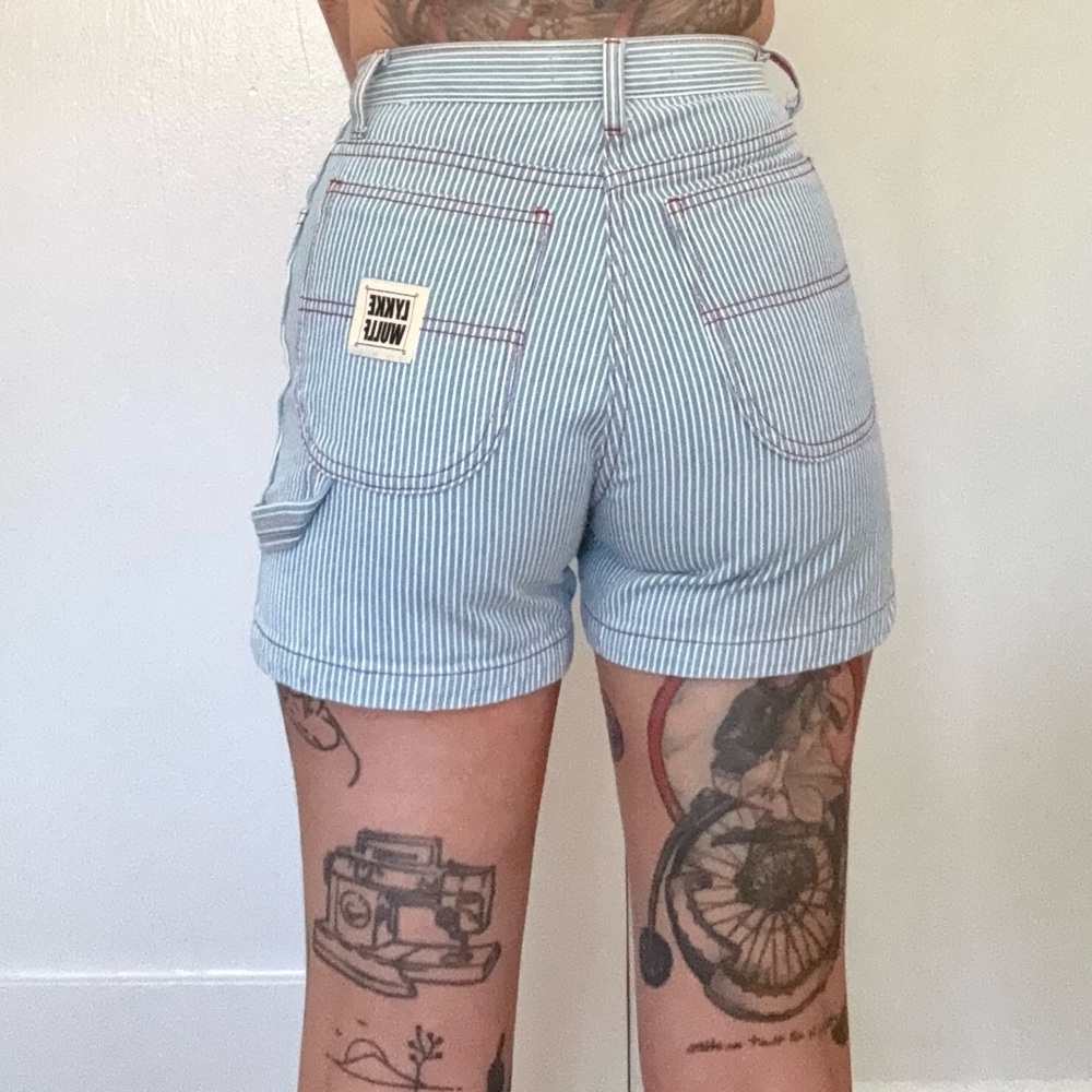 Lykke Wullf Mead Shorts in Hickory Stripe Denim size 0